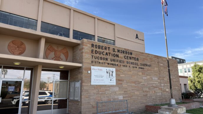 The Robert D. Morrow Education Center, headquarters of the Tucson Unified School District, is pictured on March 4, 2026.